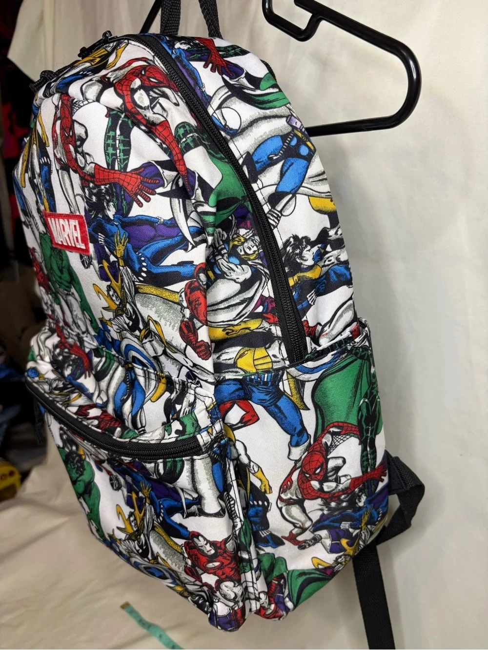 Marvel White Multi Superhero Pattern Mini Kids Backpack